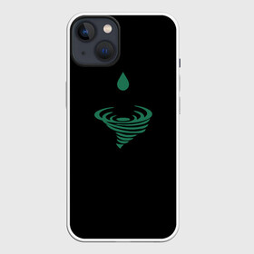 Чехол для iPhone 13 с принтом Зеленый ураган ,  |  | буря | вихрь | зеленый цвет | погода | природа | стихия природы | ураган | шторм | экология