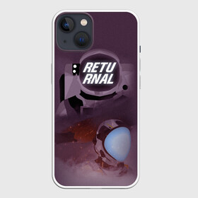 Чехол для iPhone 13 с принтом Returnal ,  |  | alien | astronaut | cosmos | games | horror | monster | nextgen | playstation 5 | ps5 | returnal | shooter | space | unreal engine | астронавт | игры | инопланетянин | космонавт | космос | монстр | некстген | плейстейшен 5 | пс5 | ужасы | шутер