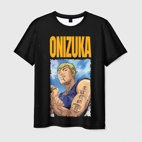 Мужская футболка 3D с принтом Onizuka , 100% полиэфир | прямой крой, круглый вырез горловины, длина до линии бедер | eikichi onizuka | great teacher onizuka | gto | onizuka | крутой учитель онидзука | онидзука | эйкити онидзука