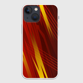 Чехол для iPhone 13 mini с принтом Red sport style ,  |  | Тематика изображения на принте: 3d | 3д | sport | абстракция | линии | паттерн | соты | спортивный стиль | текстуры