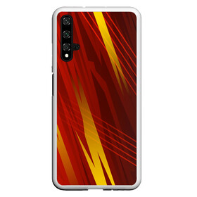 Чехол для Honor 20 с принтом Red sport style , Силикон | Область печати: задняя сторона чехла, без боковых панелей | Тематика изображения на принте: 3d | 3д | sport | абстракция | линии | паттерн | соты | спортивный стиль | текстуры