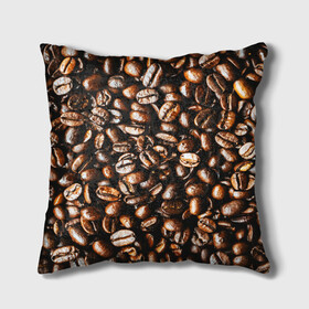 Подушка 3D с принтом Зерна Кофе , наволочка – 100% полиэстер, наполнитель – холлофайбер (легкий наполнитель, не вызывает аллергию). | состоит из подушки и наволочки. Наволочка на молнии, легко снимается для стирки | Тематика изображения на принте: beans | coffee | арабика | зерна | кофе