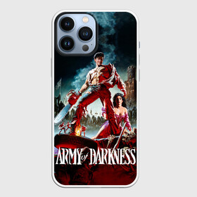 Чехол для iPhone 13 Pro Max с принтом Эш и армия тьмы ,  |  | army of darkness | ash versus evil dead | ash williams | blood | book | boomstick | chainsaw | demon | groovy | gun | monster | necronomicon | zombie | армия тьмы | бензопила | бум палка | демон | зло | зомби | книга | кровь | монстр | некрономикон | ружь