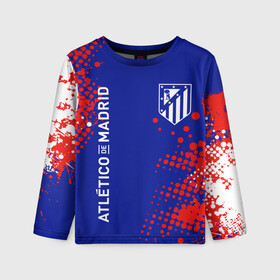 Детский лонгслив 3D с принтом ATLETICO DE MADRID АТЛЕТИКО , 100% полиэстер | длинные рукава, круглый вырез горловины, полуприлегающий силуэт
 | atletico madrid | fifa | football | football club. | sport | uefa | английская премьер лига | атлетико мадрид | лига финал | матч | спорт | уефа | финал | фифа | футбол | футбольный клуб