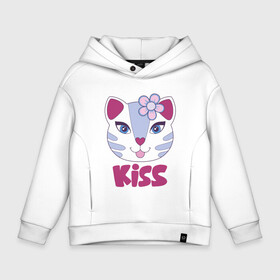 Детское худи Oversize хлопок с принтом Kiss Cat , френч-терри — 70% хлопок, 30% полиэстер. Мягкий теплый начес внутри —100% хлопок | боковые карманы, эластичные манжеты и нижняя кромка, капюшон на магнитной кнопке | animal | cat | cute | kitty | meow | друг | животные | киска | китти | кот | котенок | котик | котэ | кошечка | кошка | лев | леопард | милый | мур | мяу | пантера | питомец | рысь | тигр