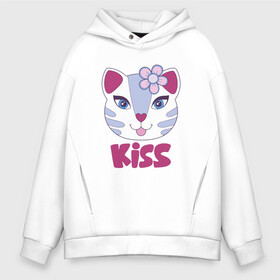 Мужское худи Oversize хлопок с принтом Kiss Cat , френч-терри — 70% хлопок, 30% полиэстер. Мягкий теплый начес внутри —100% хлопок | боковые карманы, эластичные манжеты и нижняя кромка, капюшон на магнитной кнопке | Тематика изображения на принте: animal | cat | cute | kitty | meow | друг | животные | киска | китти | кот | котенок | котик | котэ | кошечка | кошка | лев | леопард | милый | мур | мяу | пантера | питомец | рысь | тигр