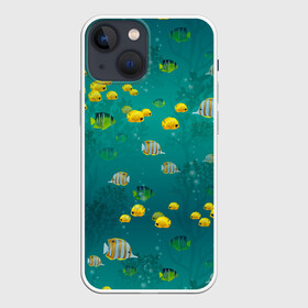 Чехол для iPhone 13 mini с принтом Подводный мир. Рыбки ,  |  | fish | морские | морские рыбы | подводный мир | рыба | рыбки | рыбы