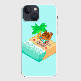 Чехол для iPhone 13 mini с принтом Beach Crossing ,  |  | animal crossing | game | games | анимал | играб игры | изабель | кросинг | кроссинг | мистер ресетти | том нук | энимал