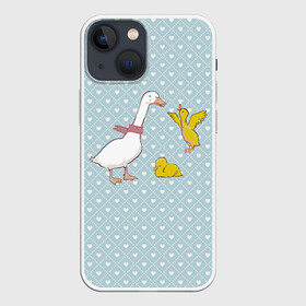 Чехол для iPhone 13 mini с принтом Утка и утята ,  |  | мама утка | птицы | птички | утка | уточки | утята | цыпленок | цыплята