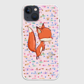 Чехол для iPhone 13 с принтом Лисичка и мышка ,  |  | fox | foxy | животное | звери | лиса | лисенок | лисичка | милая | рыжая | фокс
