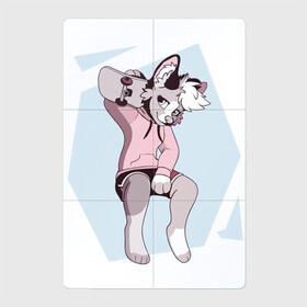 Магнитный плакат 2Х3 с принтом Собака Фурри Furry , Полимерный материал с магнитным слоем | 6 деталей размером 9*9 см | animal | anthro | covered in fur | dog | furry | fursuit | покрытый мехом | собака | фурри