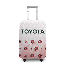 Чехол для чемодана 3D с принтом Тойота - Racing (Паттерн) , 86% полиэфир, 14% спандекс | двустороннее нанесение принта, прорези для ручек и колес | auto | camry | corolla | cruiser | land | logo | moto | pro | racing | rav | supra | toyota | авенсис | авто | автомобиль | камри | королла | крузер | ленд | лого | логотип | логотипы | марка | мото | паттерн | рав | символ | тойота | шильдик