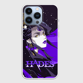 Чехол для iPhone 13 Pro с принтом Hades Nyx ,  |  | Тематика изображения на принте: nyx | roguelike | бесконечные круги ада | звезды | компьютерная игра | космос | мифология | никс