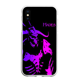 Чехол для iPhone XS Max матовый с принтом Hades demon , Силикон | Область печати: задняя сторона чехла, без боковых панелей | hades | zagreus | бесконечные круги ада | демон | компьютерная игра | мифология | рогатый | череп