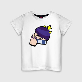 Детская футболка хлопок с принтом EDGAR (ICON) 1 , 100% хлопок | круглый вырез горловины, полуприлегающий силуэт, длина до линии бедер | android | brawl | brawl stars | clash | edgar | game | stars | андроид | игра | мобильные игры | эдгар