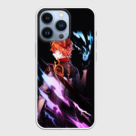 Чехол для iPhone 13 Pro с принтом ТАРТАЛЬЯ   GENSHIN IMPACT NEON ,  |  | Тематика изображения на принте: childe | genshin impact | гениш импакт | генши импакт | геншин импакт | игра | тарталья | чайльд