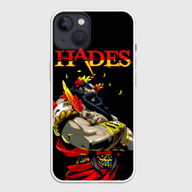 Чехол для iPhone 13 с принтом Hades ,  |  | hades | roguelike | аид | бесконечные круги ада | бог подземного мира | компьютерная игра | мифология