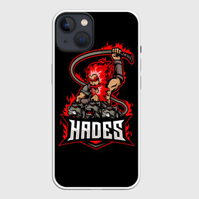 Чехол для iPhone 13 с принтом Hades ,  |  | hades | roguelike | аид | бесконечные круги ада | бог подземного мира | волк | компьютерная игра | мифология | трехглавый