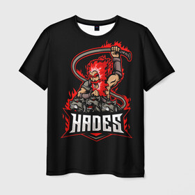 Мужская футболка 3D с принтом Hades , 100% полиэфир | прямой крой, круглый вырез горловины, длина до линии бедер | hades | roguelike | аид | бесконечные круги ада | бог подземного мира | волк | компьютерная игра | мифология | трехглавый