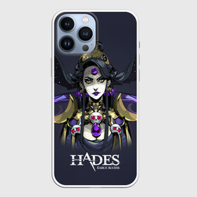 Чехол для iPhone 13 Pro Max с принтом Hades Nyx ,  |  | Тематика изображения на принте: nyx | roguelike | бесконечные круги ада | богиня ночи | звезды | компьютерная игра | космос | мифология | никс | ночь