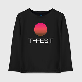 Детский лонгслив хлопок с принтом T-Fest , 100% хлопок | круглый вырез горловины, полуприлегающий силуэт, длина до линии бедер | 0372 | t fest | рэпер | т фест | ти фест | тифест | тфест