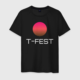 Мужская футболка хлопок с принтом T-Fest , 100% хлопок | прямой крой, круглый вырез горловины, длина до линии бедер, слегка спущенное плечо. | 0372 | t fest | рэпер | т фест | ти фест | тифест | тфест