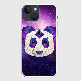 Чехол для iPhone 13 mini с принтом КОСМО ПАНДА ,  |  | animal | bear | cosmo | geometry | night | panda | sky | stars | universe | геометрия | голова | животные | звезды | космос | медведь | мило | неон | ночь | панда