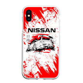 Чехол для iPhone XS Max матовый с принтом Nissan , Силикон | Область печати: задняя сторона чехла, без боковых панелей | auto | drift | nissan | sport | авто | автомобили | автомобиль | автомобильные | бренд | внедорожники | дрифт | легковые | марка | спорт