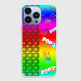 Чехол для iPhone 13 Pro с принтом POP it ,  |  | Тематика изображения на принте: pop it | rainbow | simple dimple | toy | игрушка | поп ит | радуга | симпл димпл