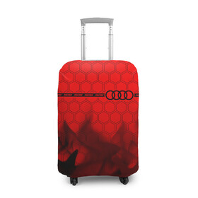 Чехол для чемодана 3D с принтом Audi - Racing (Line) , 86% полиэфир, 14% спандекс | двустороннее нанесение принта, прорези для ручек и колес | audi | auto | logo | moto | pro | quattro | racing | sport | symbol | авто | автомобильные | ауди | кватро | лента | лого | логотип | логотипы | марка | мото | полоса | символ | спорт | шильдик