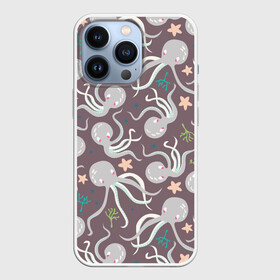 Чехол для iPhone 13 Pro с принтом Осьминоги ,  |  | cute | octopus | милый | морское | осьминог | осьминожка | паттерн | тентакли | щупальца