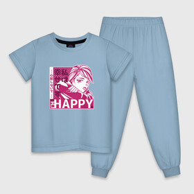 Детская пижама хлопок с принтом Happy Sad Anime Girl Kanji , 100% хлопок |  брюки и футболка прямого кроя, без карманов, на брюках мягкая резинка на поясе и по низу штанин
 | Тематика изображения на принте: anime | chibi | cute | girls | happiness | im happy | japan | japanese | kawaii | manga | waifu | анимешник | анимешница | грусть | девочки | девушки | иероглифы | кандзи | лица | манга | настроение | рисунок в стиле аниме | счастье | типичная 