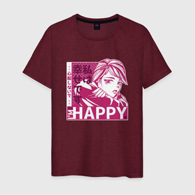 Мужская футболка хлопок с принтом Happy Sad Anime Girl Kanji , 100% хлопок | прямой крой, круглый вырез горловины, длина до линии бедер, слегка спущенное плечо. | Тематика изображения на принте: anime | chibi | cute | girls | happiness | im happy | japan | japanese | kawaii | manga | waifu | анимешник | анимешница | грусть | девочки | девушки | иероглифы | кандзи | лица | манга | настроение | рисунок в стиле аниме | счастье | типичная 