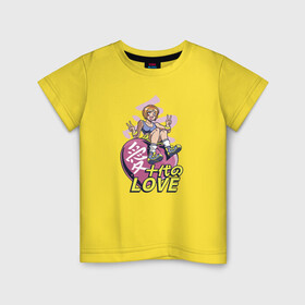 Детская футболка хлопок с принтом Kawaii Heart Anime Love , 100% хлопок | круглый вырез горловины, полуприлегающий силуэт, длина до линии бедер | anime | chibi | in love | japan | japanese | kanji | kawaii | manga | mood | waifu | анимешник | анимешница | влюблена | влюблённость | кандзи | любовь | манга | настроение | рисунок в стиле аниме | розовое сердце | сердце