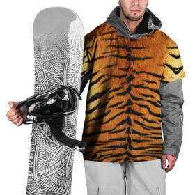 Накидка на куртку 3D с принтом Шкура Тигра , 100% полиэстер |  | animal | skin | tiger | раскрас | тигр