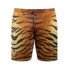 Мужские шорты спортивные с принтом Шкура Тигра ,  |  | animal | skin | tiger | раскрас | тигр