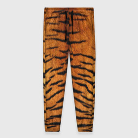 Женские брюки 3D с принтом Шкура Тигра , полиэстер 100% | прямой крой, два кармана без застежек по бокам, с мягкой трикотажной резинкой на поясе и по низу штанин. В поясе для дополнительного комфорта — широкие завязки | animal | skin | tiger | раскрас | тигр