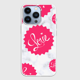 Чехол для iPhone 13 Pro с принтом Feel Love ,  |  | color | feellove | love | pink | любовь | многогранники