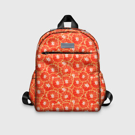 Детский рюкзак 3D с принтом Красный Апельсин , 100% полиэстер | лямки с регулируемой длиной, сверху петелька, чтобы рюкзак можно было повесить на вешалку. Основное отделение закрывается на молнию, как и внешний карман. Внутри дополнительный карман. По бокам два дополнительных кармашка | Тематика изображения на принте: orange | red | апельсин | красный | цитрусы