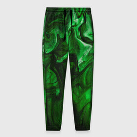 Мужские брюки 3D с принтом Кислотные разводы , 100% полиэстер | манжеты по низу, эластичный пояс регулируется шнурком, по бокам два кармана без застежек, внутренняя часть кармана из мелкой сетки | Тематика изображения на принте: acid | green | зеленые | кислоты | разводы