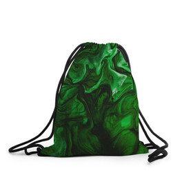 Рюкзак-мешок 3D с принтом Кислотные разводы , 100% полиэстер | плотность ткани — 200 г/м2, размер — 35 х 45 см; лямки — толстые шнурки, застежка на шнуровке, без карманов и подкладки | acid | green | зеленые | кислоты | разводы