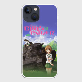 Чехол для iPhone 13 mini с принтом Девушки и танки | Girls und Panzer (Z) ,  |  | anime | girls und panzer | panzer | аниме | анцио | гарудзу андо панца | девушки и танки | куромориминэ | манго | оараи | пик чёрного леса | сандерс | спокон