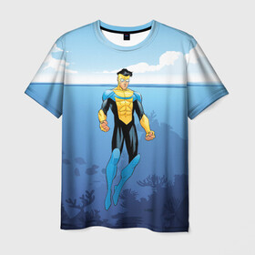 Мужская футболка 3D с принтом Марк Грэйсон Неуязвимый , 100% полиэфир | прямой крой, круглый вырез горловины, длина до линии бедер | damien darkblood | invincible | superman | марк грэйсон | мультсериал | неуязвимый | супергерой