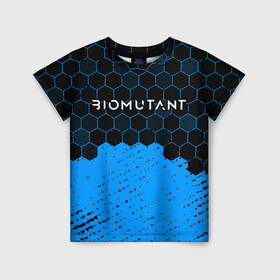 Детская футболка 3D с принтом Biomutant - Hexagon , 100% гипоаллергенный полиэфир | прямой крой, круглый вырез горловины, длина до линии бедер, чуть спущенное плечо, ткань немного тянется | Тематика изображения на принте: bio | biomutant | game | games | mutant | био | биомутант | игра | игры | мутант | соты