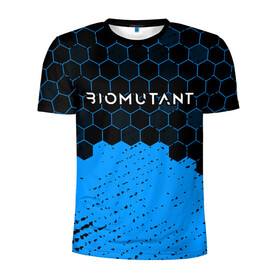 Мужская футболка 3D спортивная с принтом Biomutant - Hexagon , 100% полиэстер с улучшенными характеристиками | приталенный силуэт, круглая горловина, широкие плечи, сужается к линии бедра | bio | biomutant | game | games | mutant | био | биомутант | игра | игры | мутант | соты