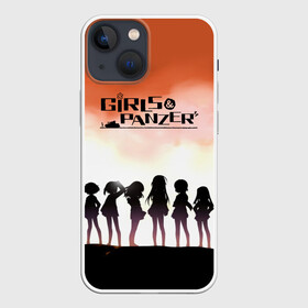 Чехол для iPhone 13 mini с принтом Girls und Panzer | Poster (Z) ,  |  | Тематика изображения на принте: anime | girls und panzer | panzer | аниме | анцио | гарудзу андо панца | девушки и танки | куромориминэ | манго | оараи | пик чёрного леса | сандерс | спокон