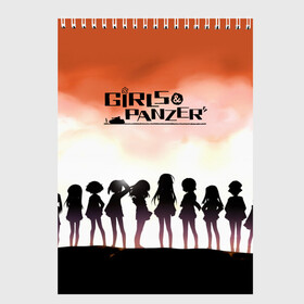 Скетчбук с принтом Girls und Panzer Poster (Z) , 100% бумага
 | 48 листов, плотность листов — 100 г/м2, плотность картонной обложки — 250 г/м2. Листы скреплены сверху удобной пружинной спиралью | Тематика изображения на принте: anime | girls und panzer | panzer | аниме | анцио | гарудзу андо панца | девушки и танки | куромориминэ | манго | оараи | пик чёрного леса | сандерс | спокон