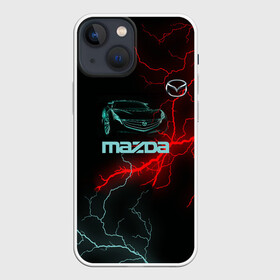 Чехол для iPhone 13 mini с принтом Mazda ,  |  | auto | drift | neon | sport | авто | автомобили | автомобиль | автомобильные | бренд | внедорожники | дрифт | легковые | марка | спорт