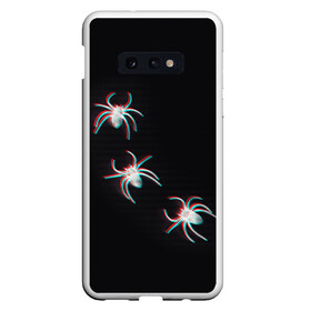 Чехол для Samsung S10E с принтом ПАУКИ ГЛИТЧ GLITCH SPIDERS , Силикон | Область печати: задняя сторона чехла, без боковых панелей | Тематика изображения на принте: glitch | spider | tegunvteg | глитч | насекомые | паук | пауки | хэллоуин