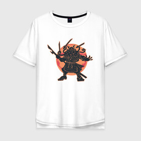 Мужская футболка хлопок Oversize с принтом Ктулху Самурай Samurai ninja , 100% хлопок | свободный крой, круглый ворот, “спинка” длиннее передней части | Тематика изображения на принте: art | cyberpunk samurai | elder god | ninja | oni | rdsmry | ronin | samurai | shogun | арт | говард лавкрафт | древние боги | древний бог | киберпанк самурай | мерч | осьминог | прикол | путь воина | ронин | сёгун | токио | харакири